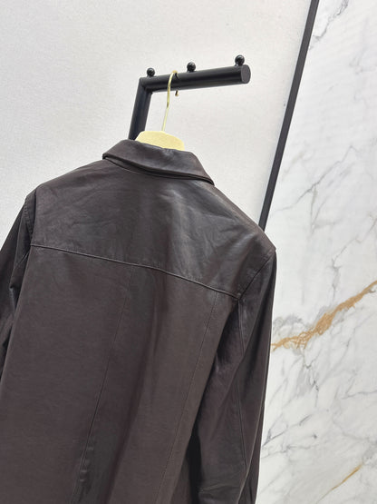 25fw Oil wax leather jacket jacket