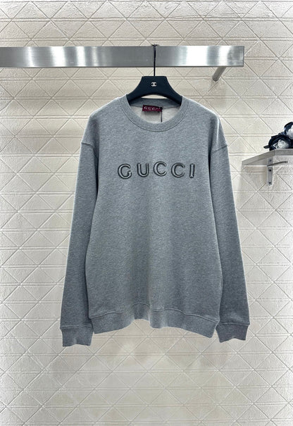 25fw Round neck letter hoodie