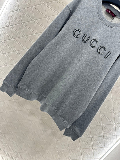 25fw Round neck letter hoodie