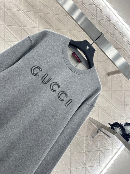 25fw Round neck letter hoodie