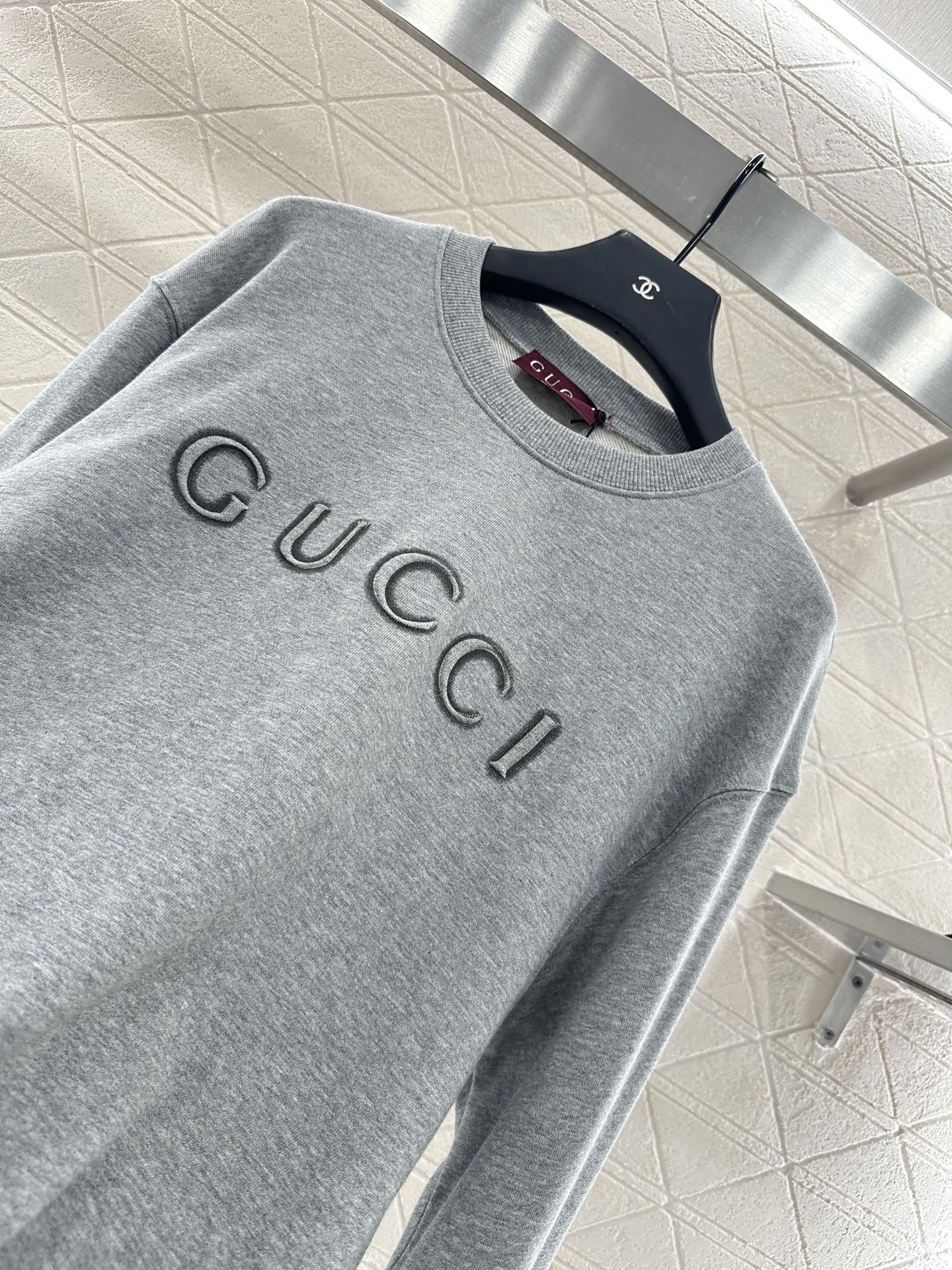 25fw Round neck letter hoodie