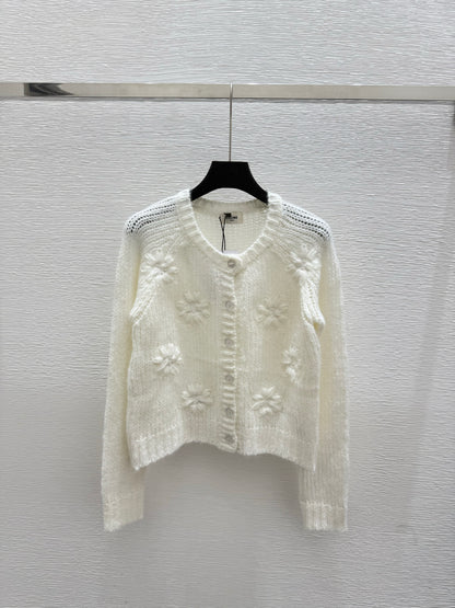 25fw Hollow knit cardigan