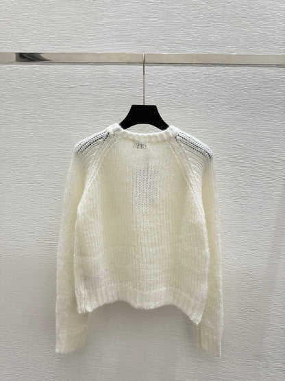 25fw Hollow knit cardigan