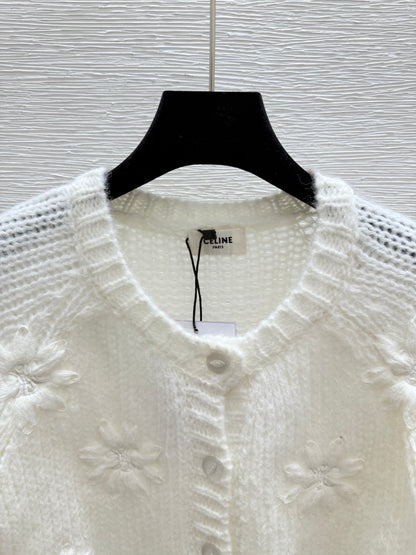 25fw Hollow knit cardigan