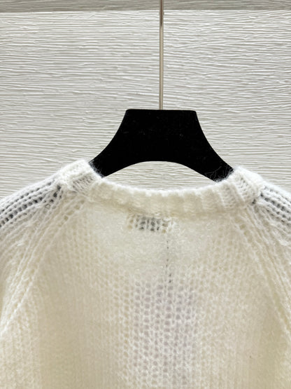 25fw Hollow knit cardigan