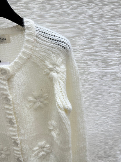 25fw Hollow knit cardigan