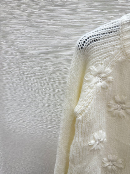 25fw Hollow knit cardigan