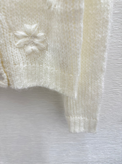 25fw Hollow knit cardigan