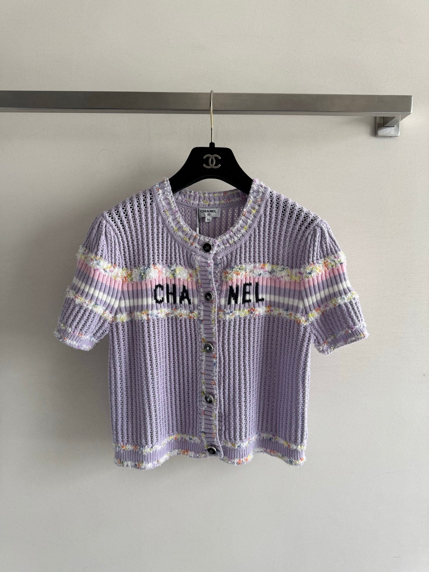 25fw Hollow knit cardigan