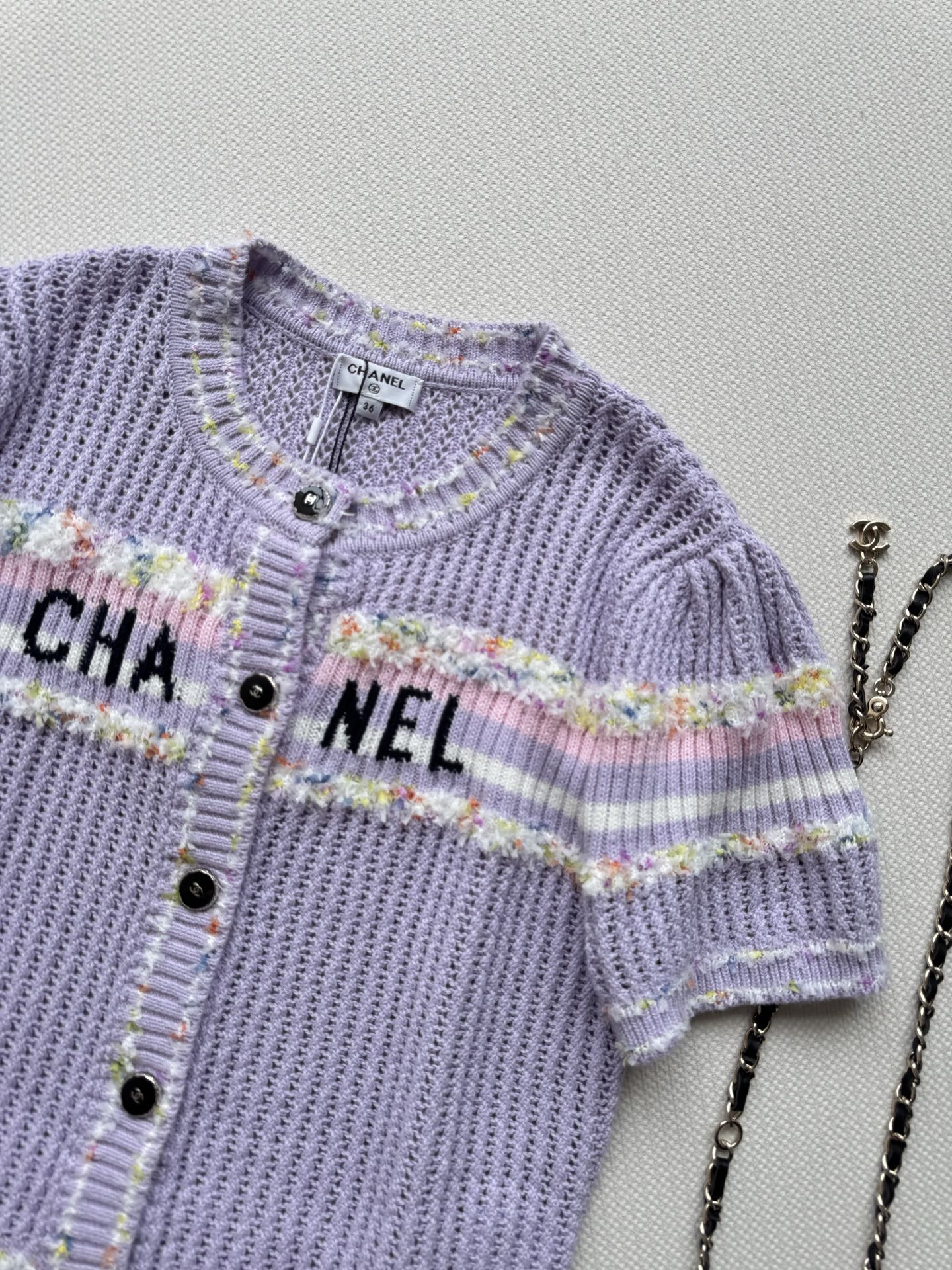 25fw Hollow knit cardigan