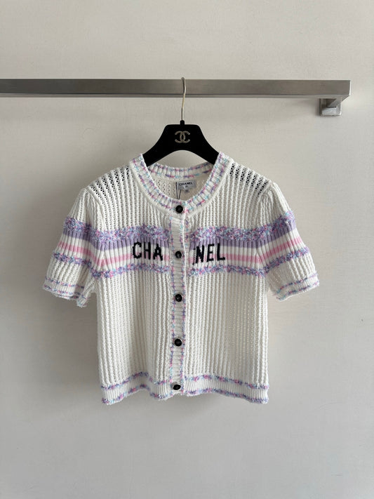 25fw Hollow knit cardigan