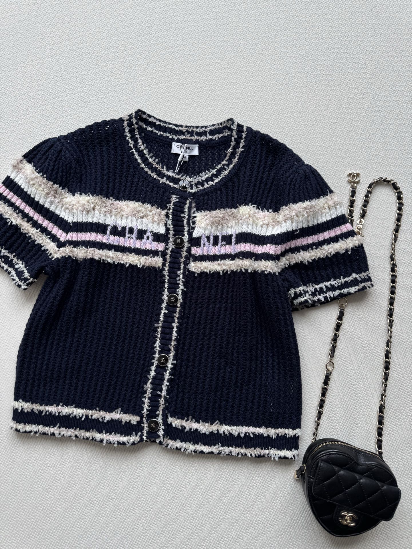 25fw Hollow knit cardigan