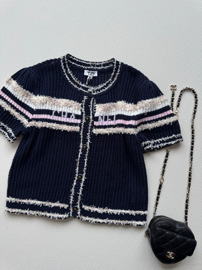 25fw Hollow knit cardigan