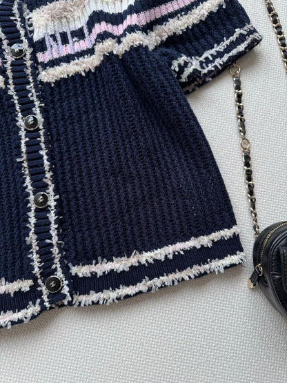 25fw Hollow knit cardigan