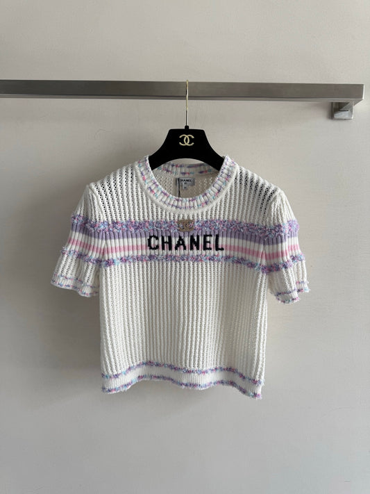 25fw Hollow knit top