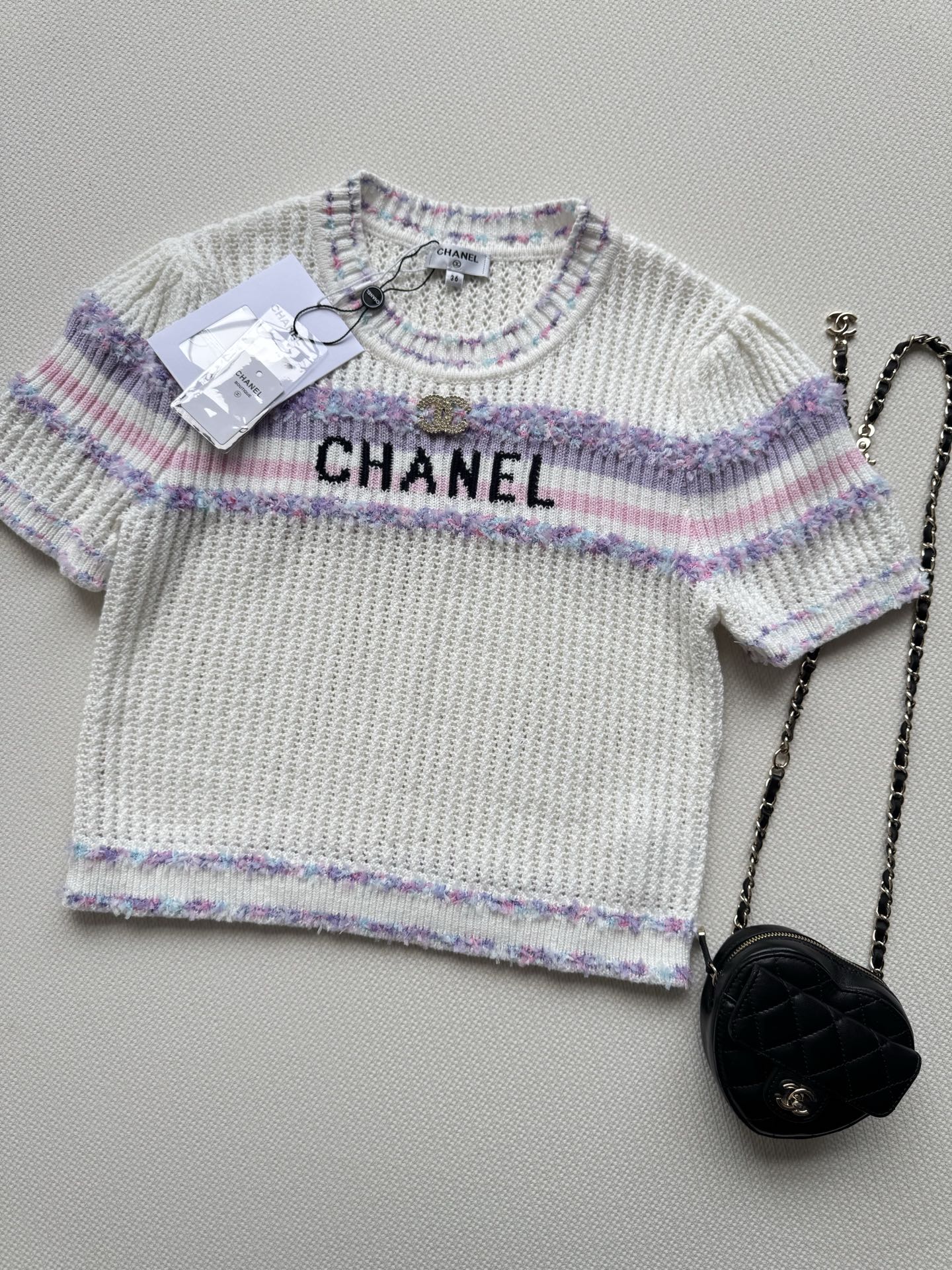 25fw Hollow knit top