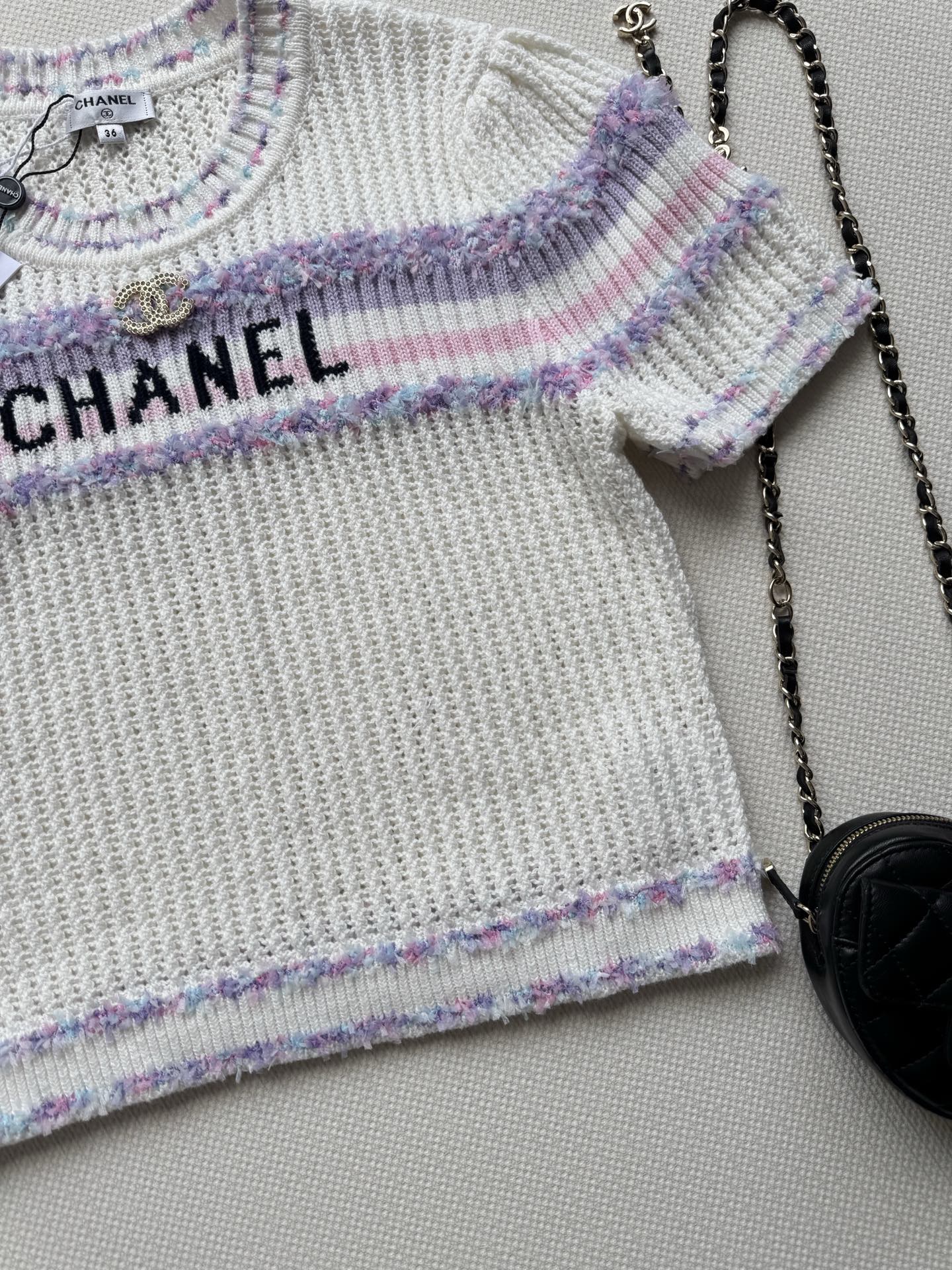 25fw Hollow knit top