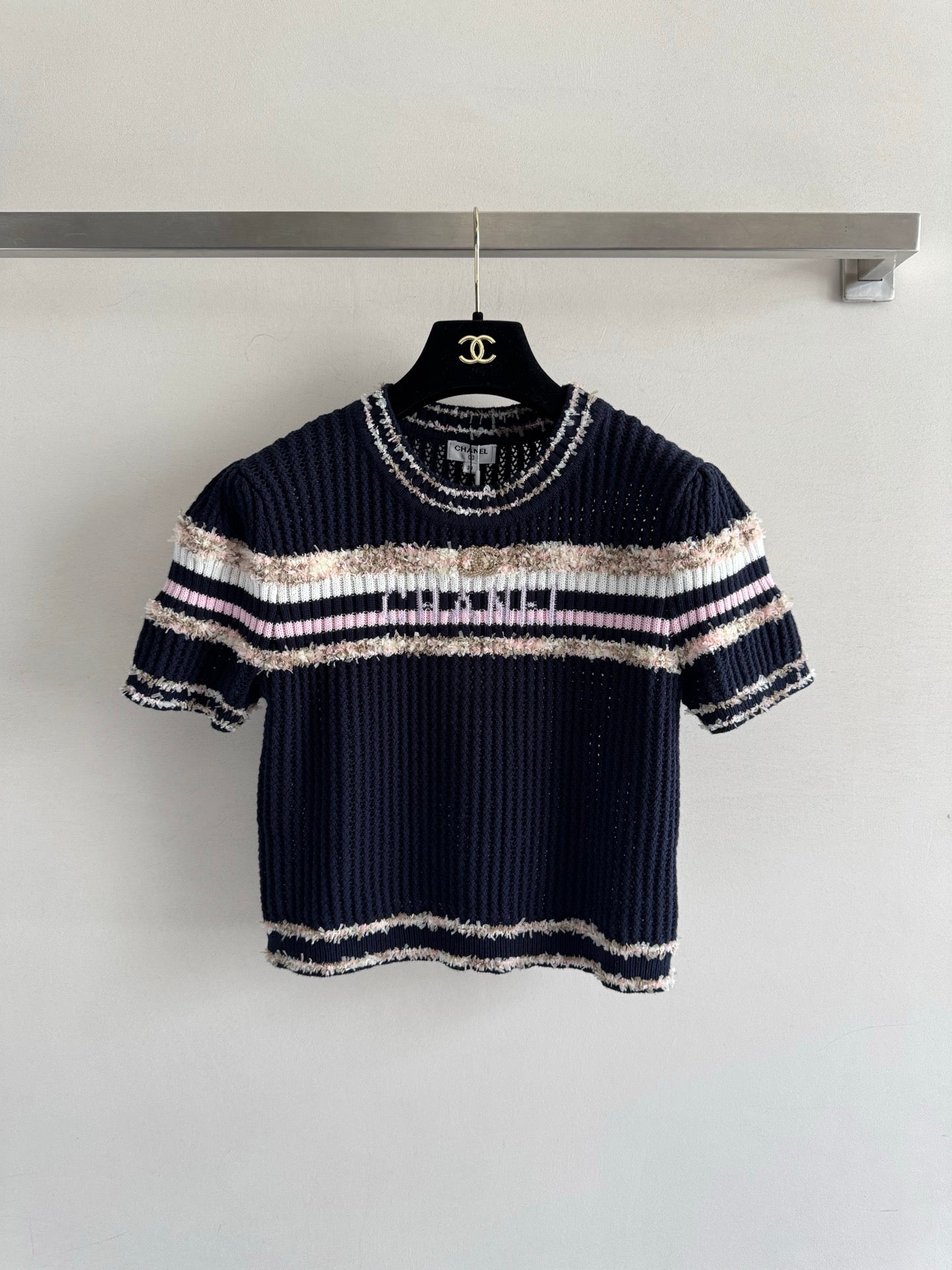 25fw Hollow knit top