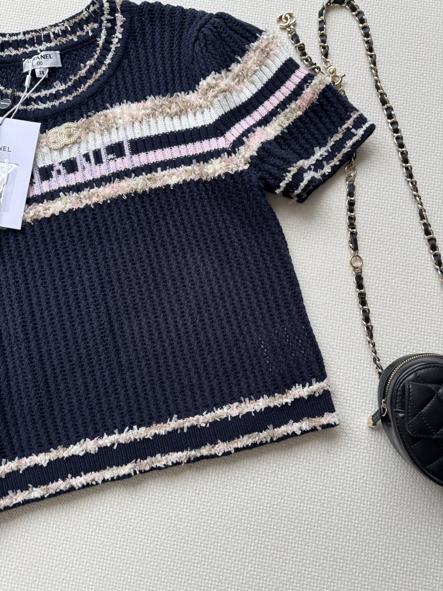 25fw Hollow knit top