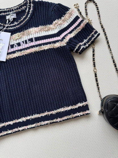 25fw Hollow knit top