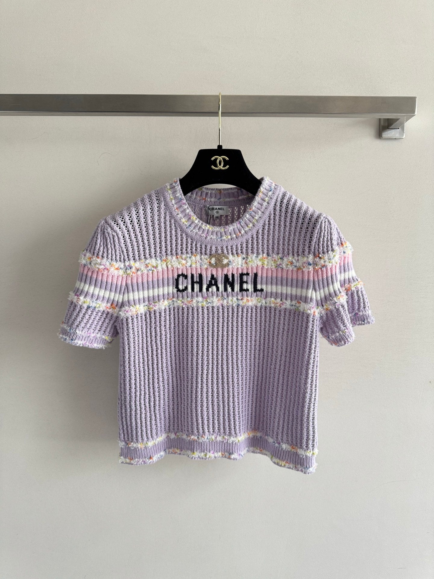 25fw Hollow knit top