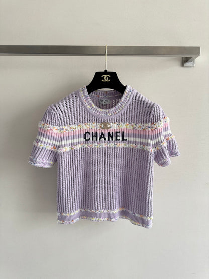 25fw Hollow knit top