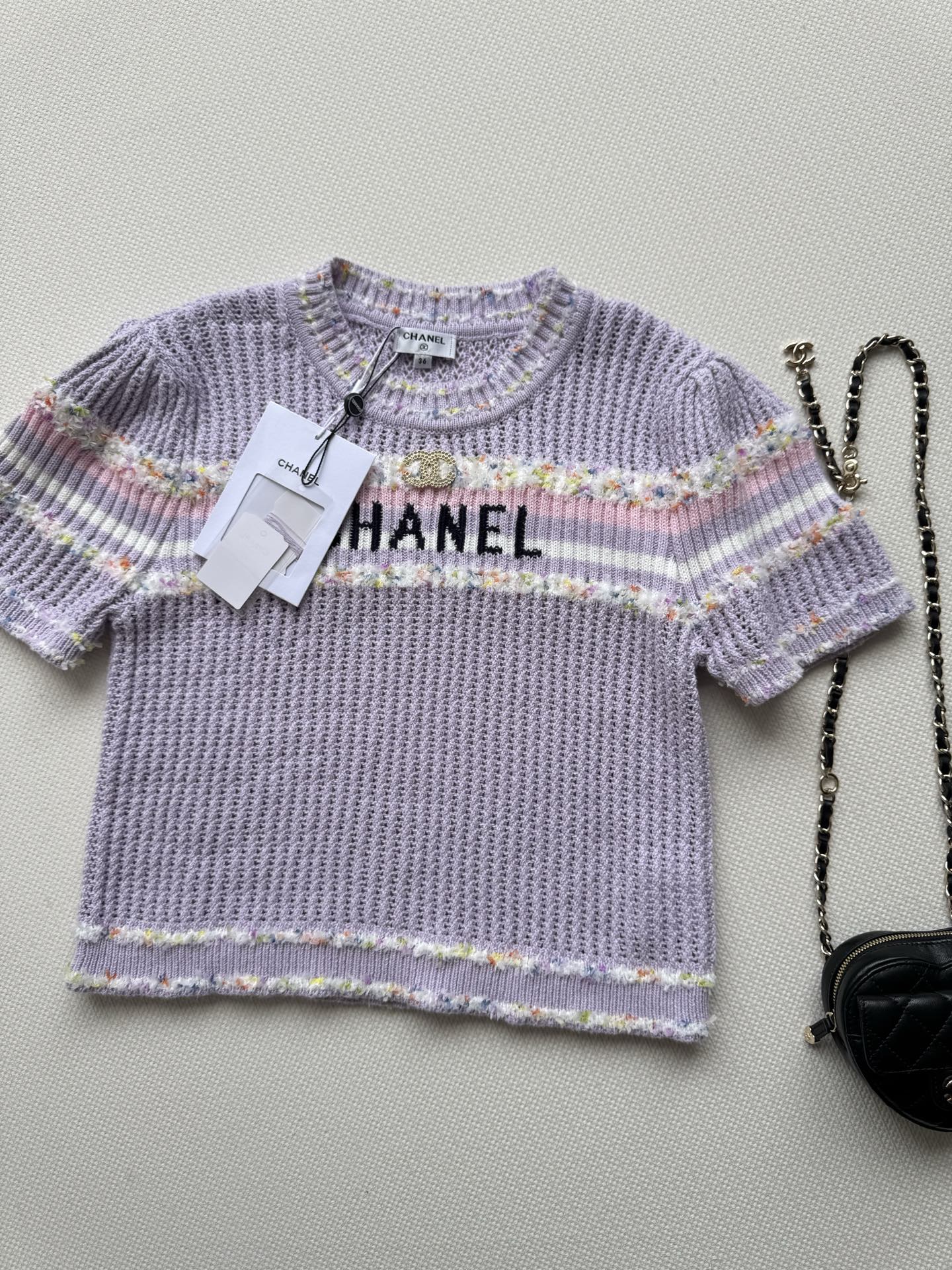 25fw Hollow knit top