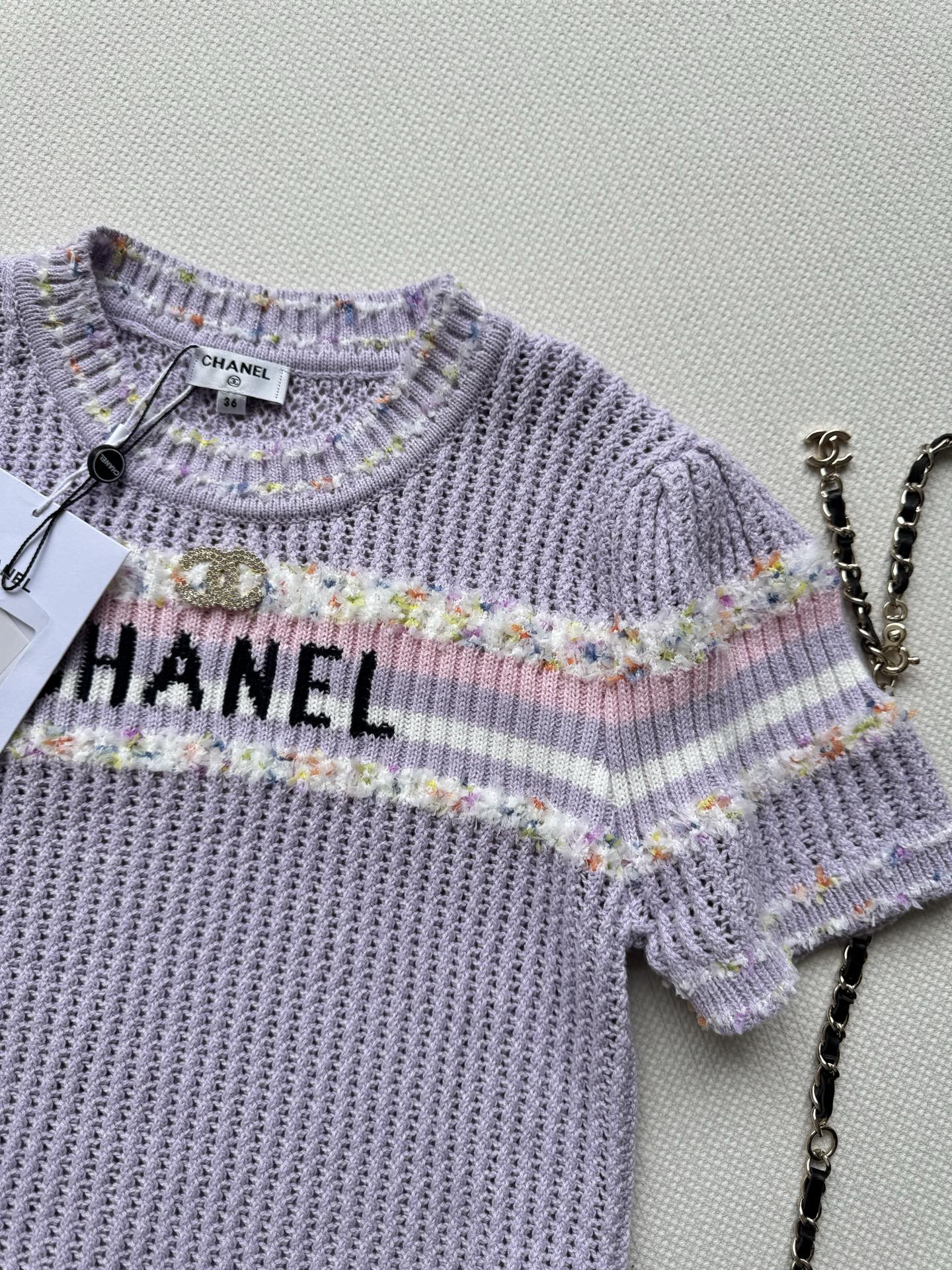 25fw Hollow knit top