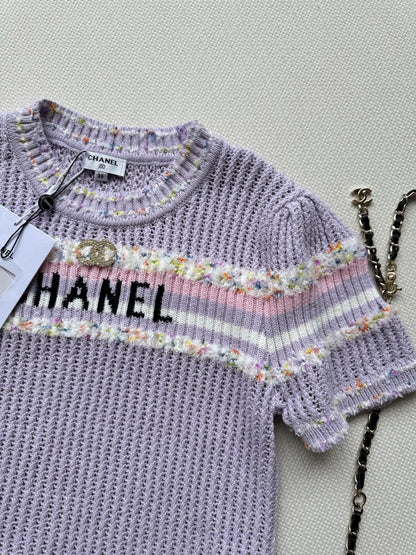 25fw Hollow knit top