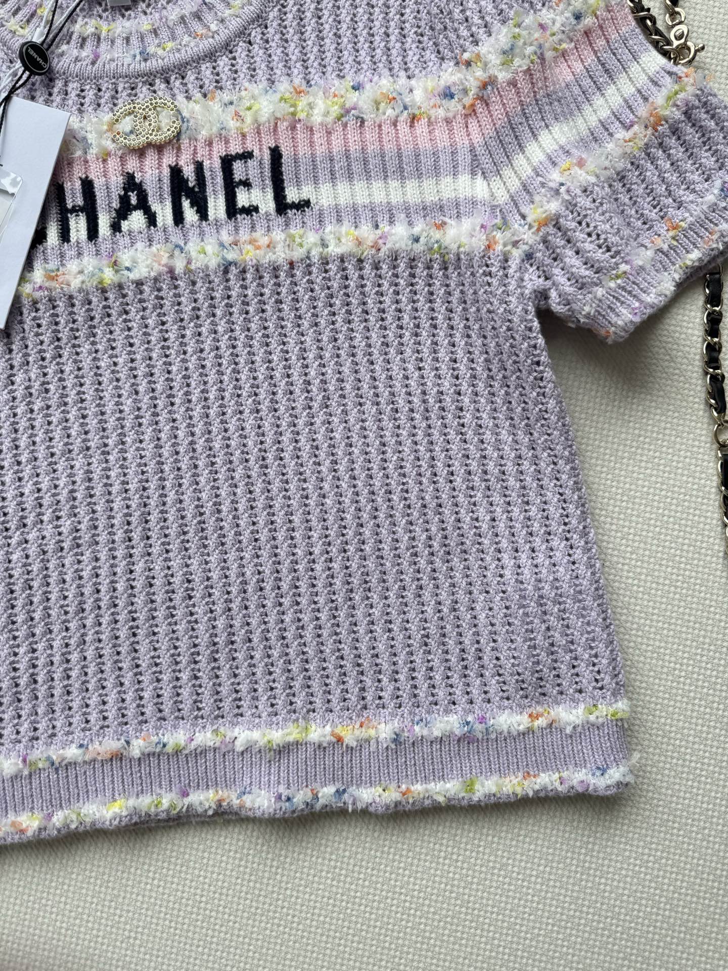 25fw Hollow knit top