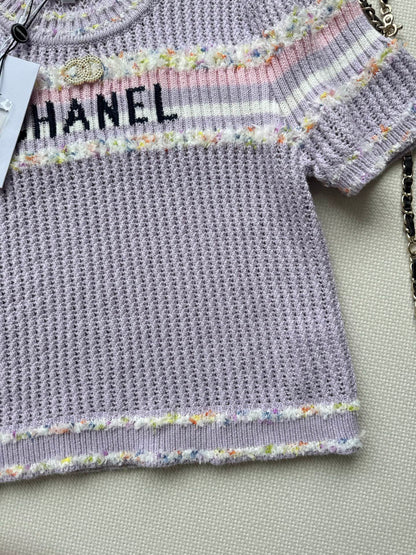 25fw Hollow knit top