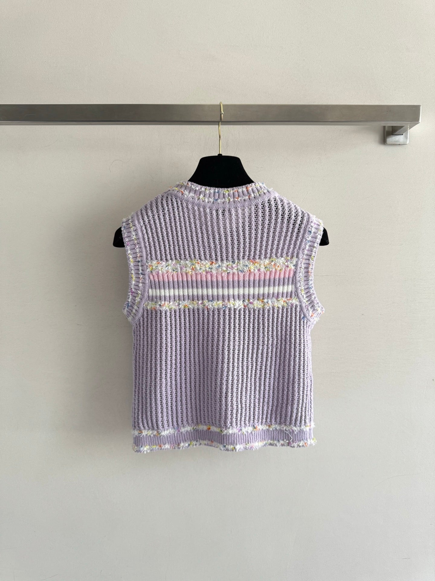 25fw Hollow knit vest