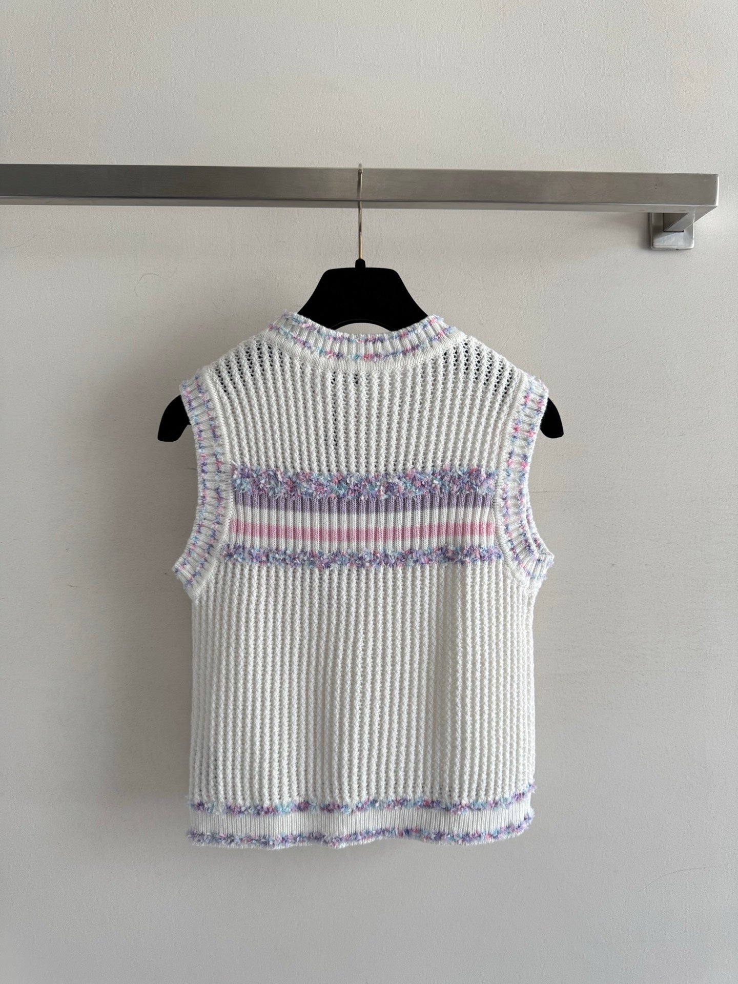 25fw Hollow knit vest