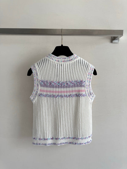 25fw Hollow knit vest