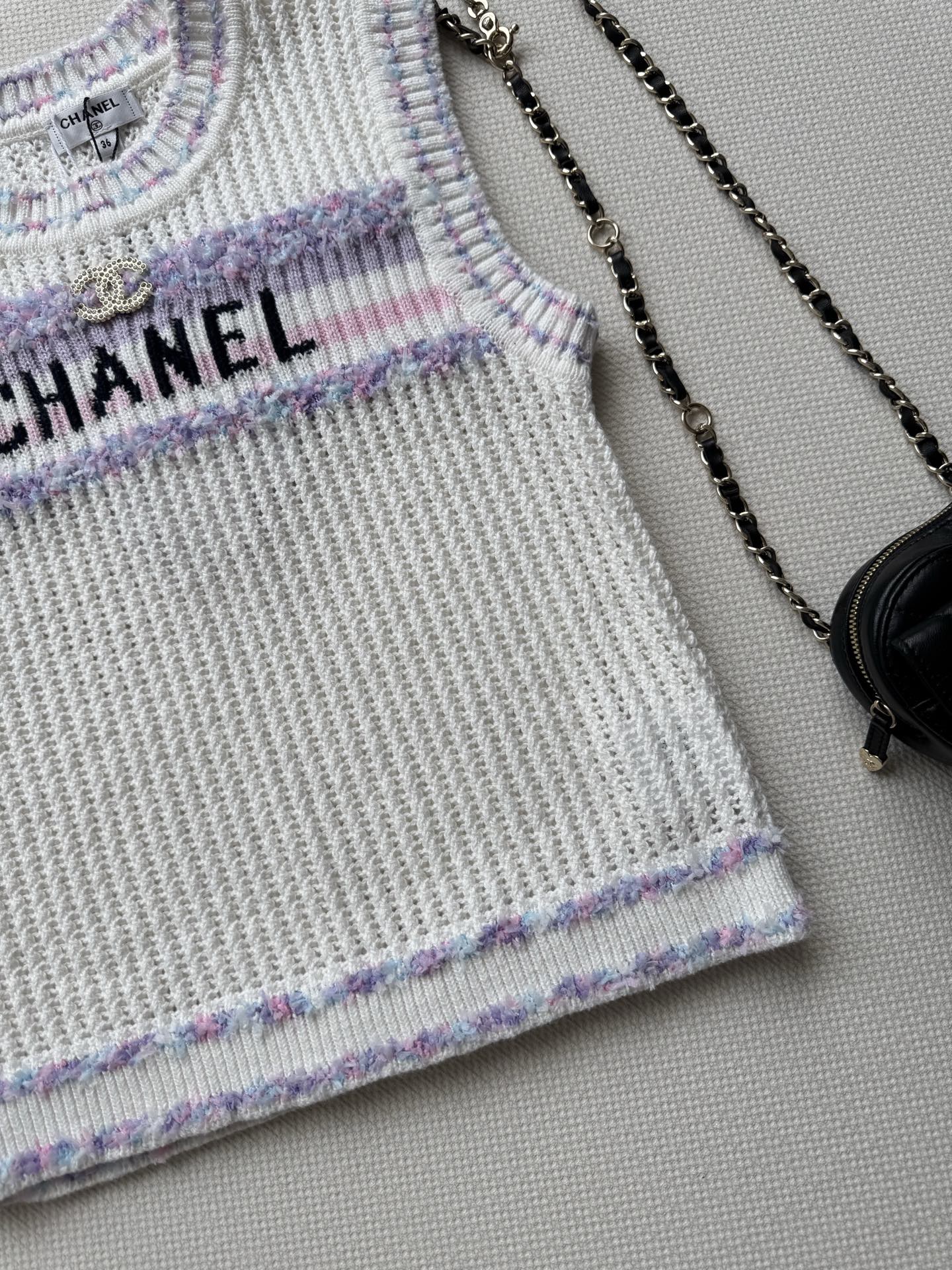 25fw Hollow knit vest