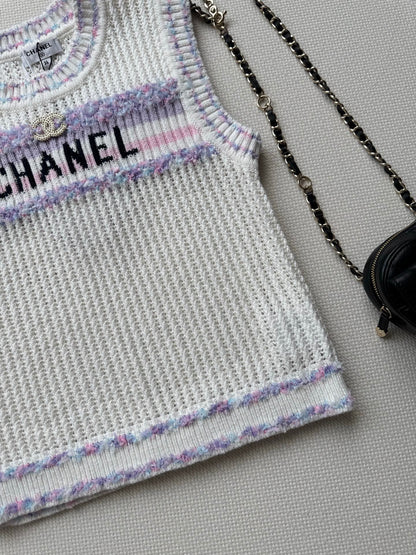 25fw Hollow knit vest