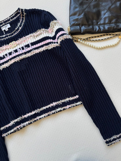 25fw Hollow knit sweater
