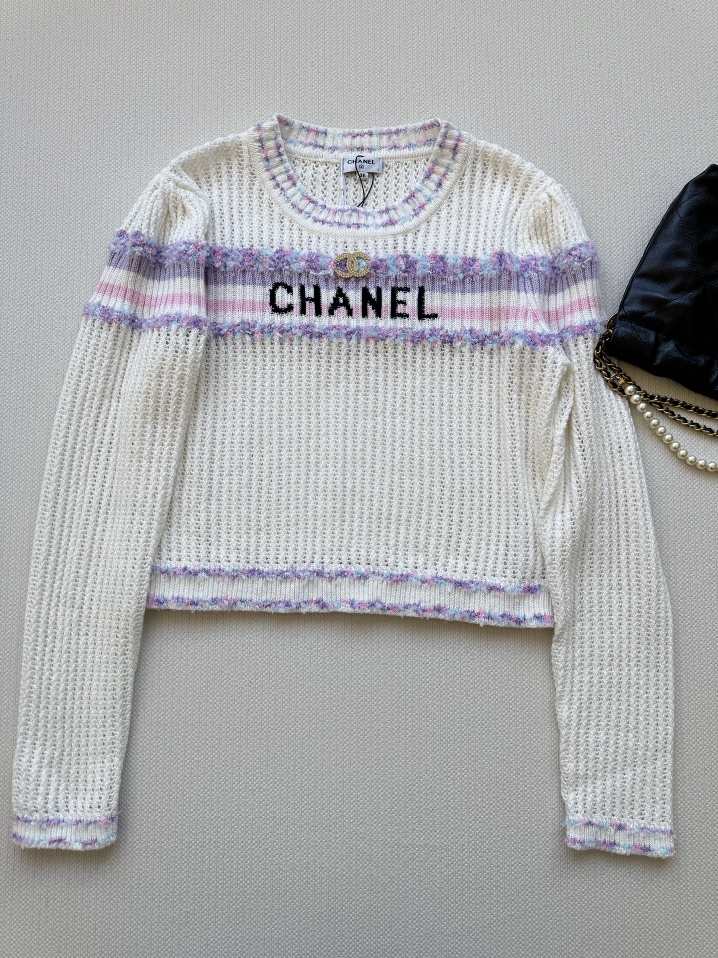 25fw Hollow knit sweater