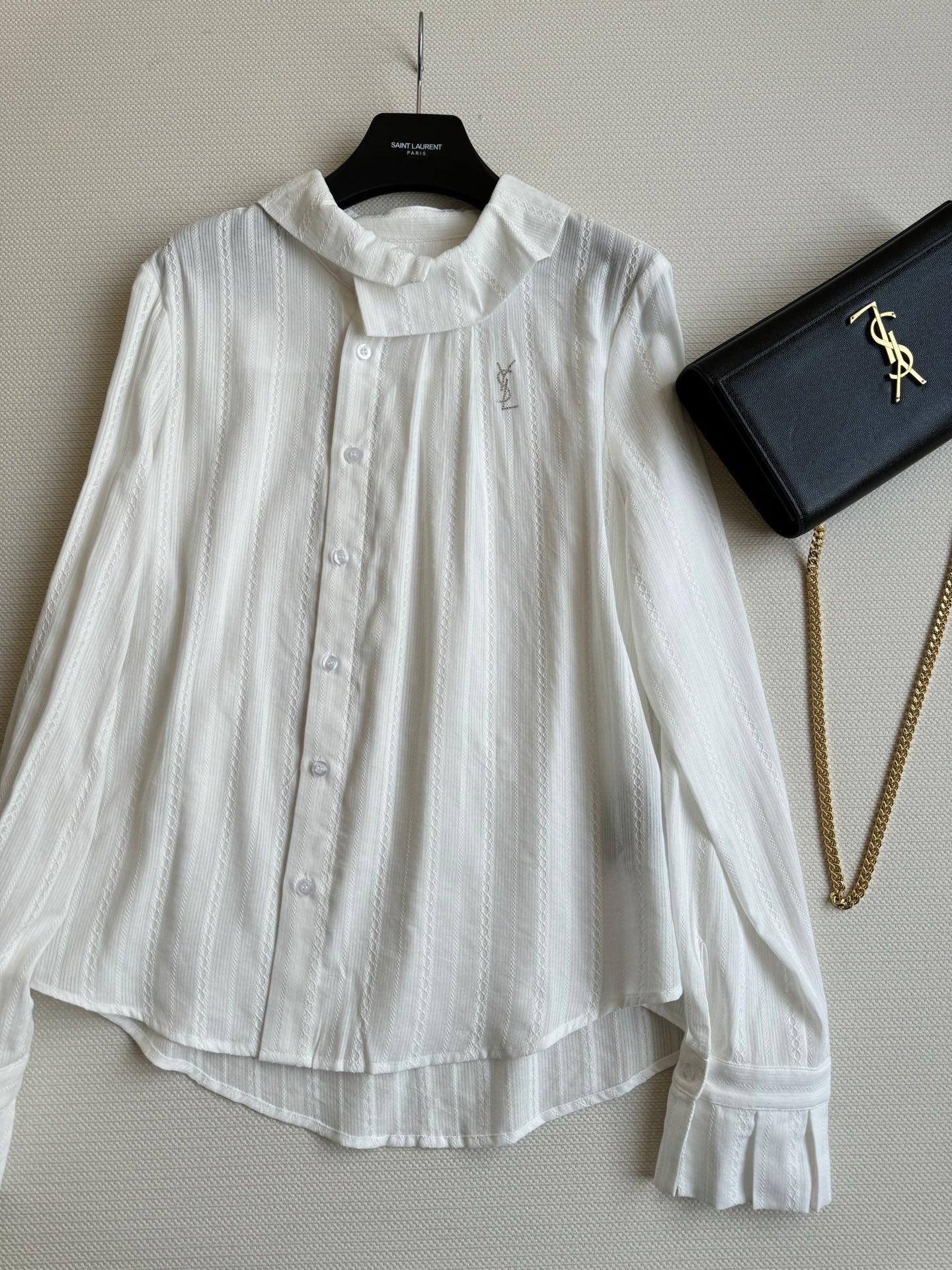 25fw Mushroom border shirt