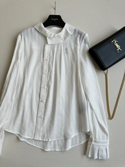 25fw Mushroom border shirt