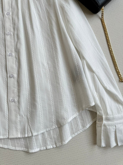 25fw Mushroom border shirt