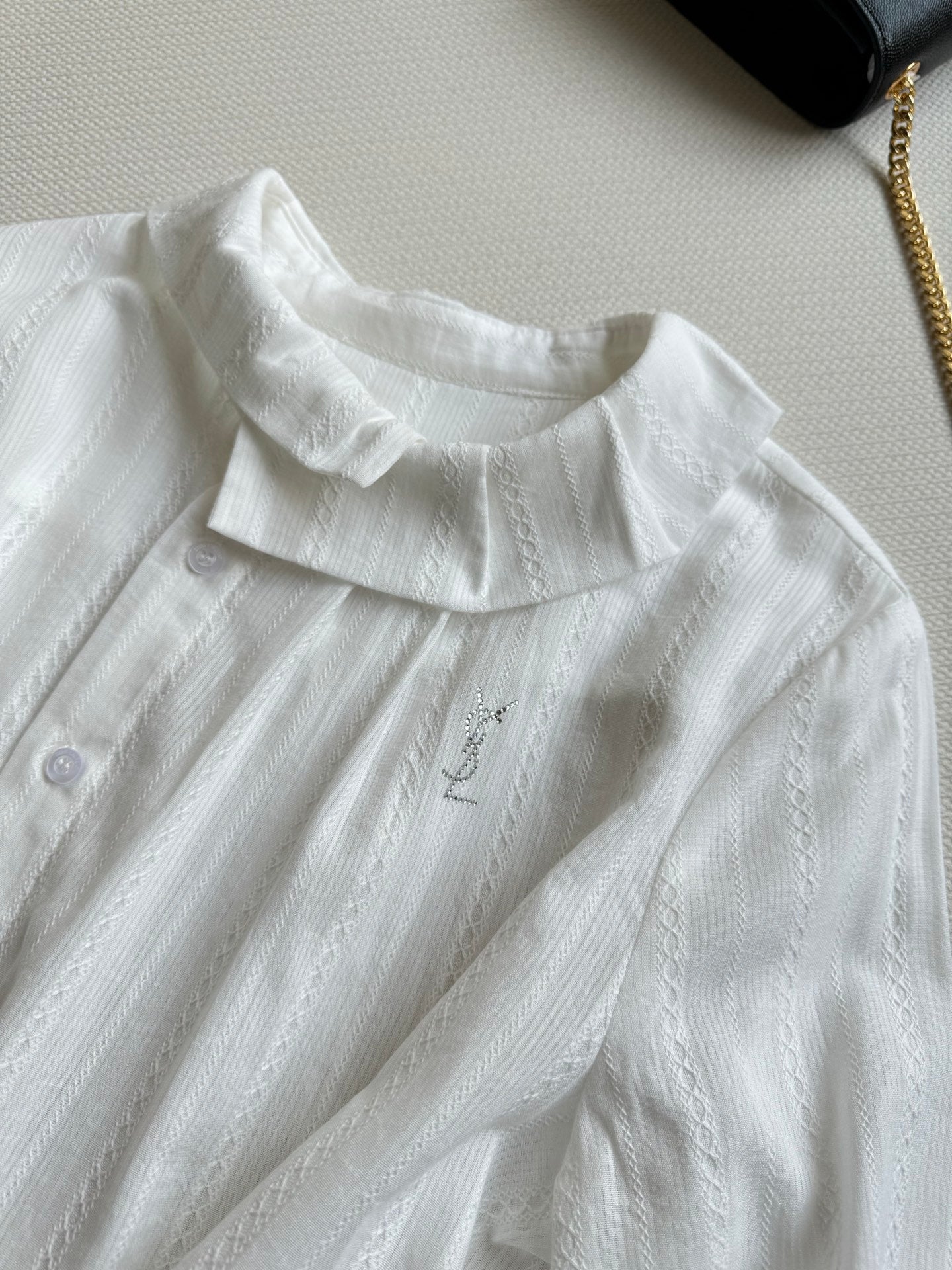 25fw Mushroom border shirt