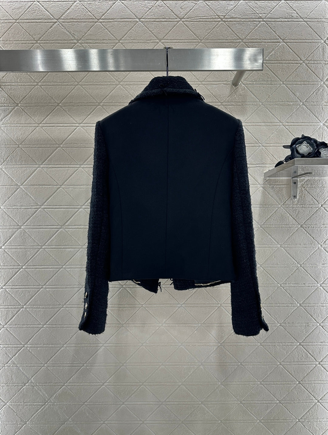 25fw Collar bow woven dress