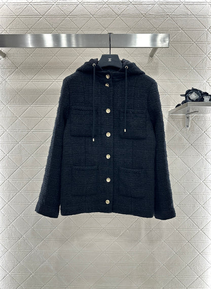 25fw Detachable hooded woolen jacket