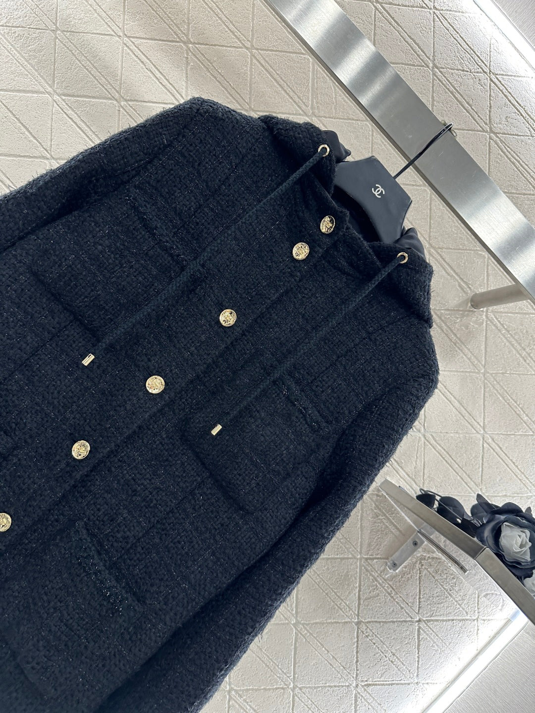 25fw Detachable hooded woolen jacket