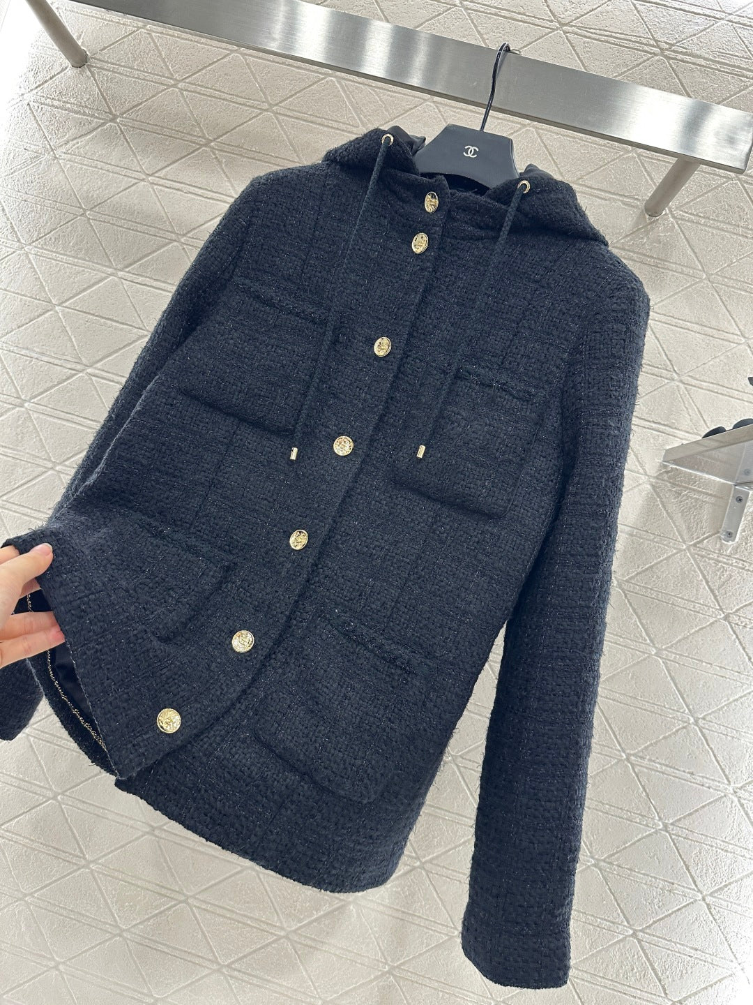 25fw Detachable hooded woolen jacket