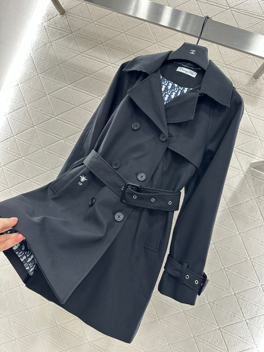 25fw Collar belt windbreaker jacket