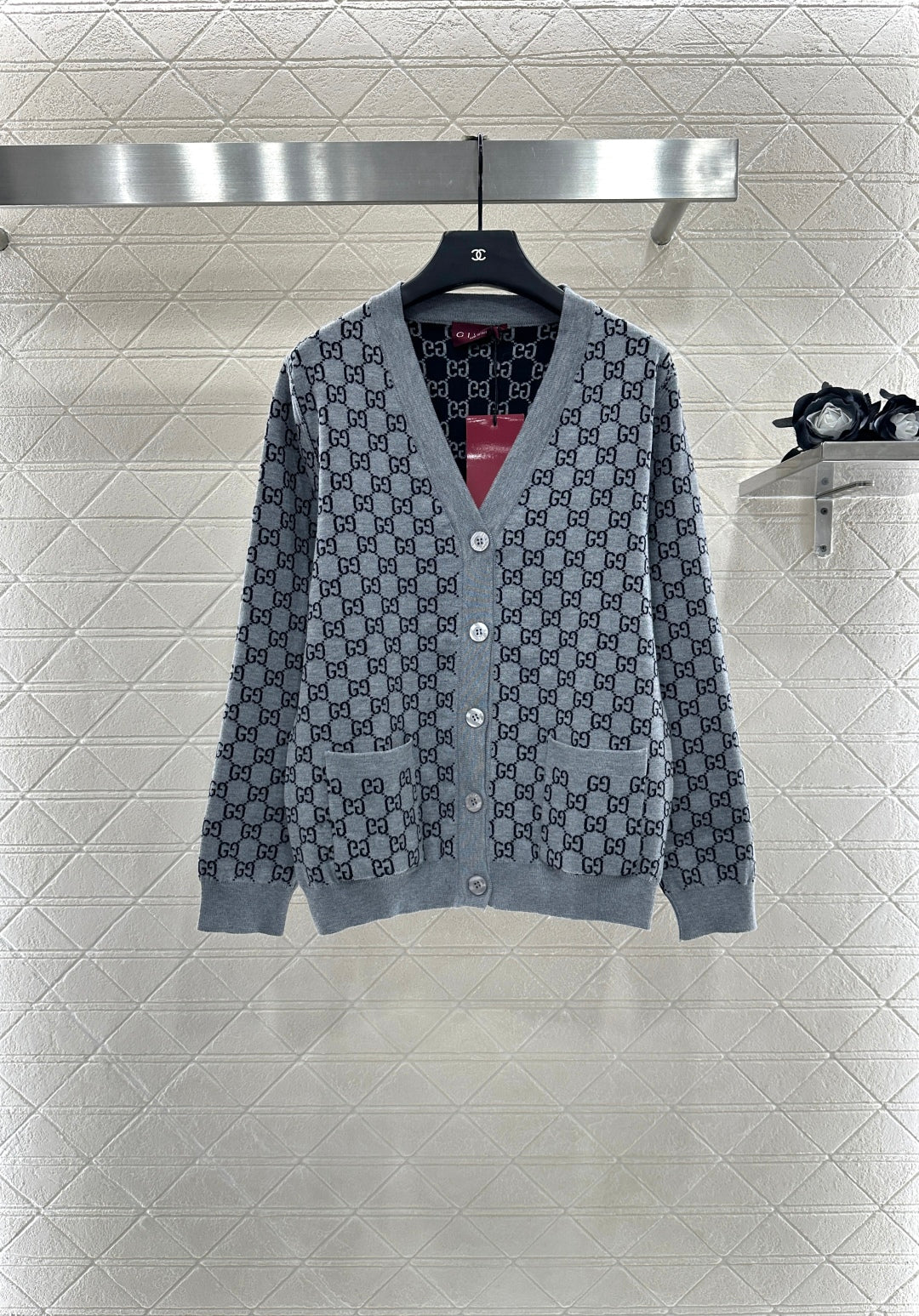 25fw Flower knitted cardigan
