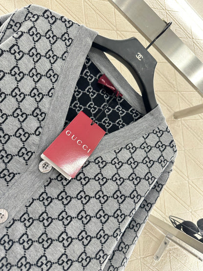 25fw Flower knitted cardigan