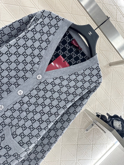 25fw Flower knitted cardigan